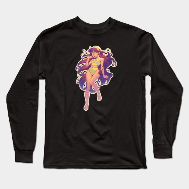 Manga girl Long Sleeve T-Shirt by Diana Noriega Art